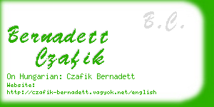 bernadett czafik business card